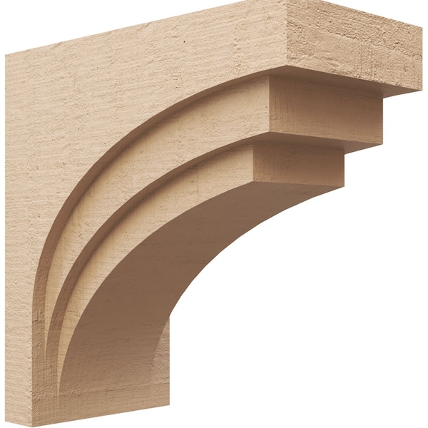 Ekena Millwork 12"W x 24"D x 24"H Classic Rockford Rough Cedar Woodgrain TimberThane Corbel, Primed Tan CORUR12X24X24ROCRCPR - main